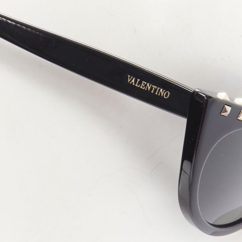 VALENTINO VA4018 Rockstud black gold studded cateye sunglasses