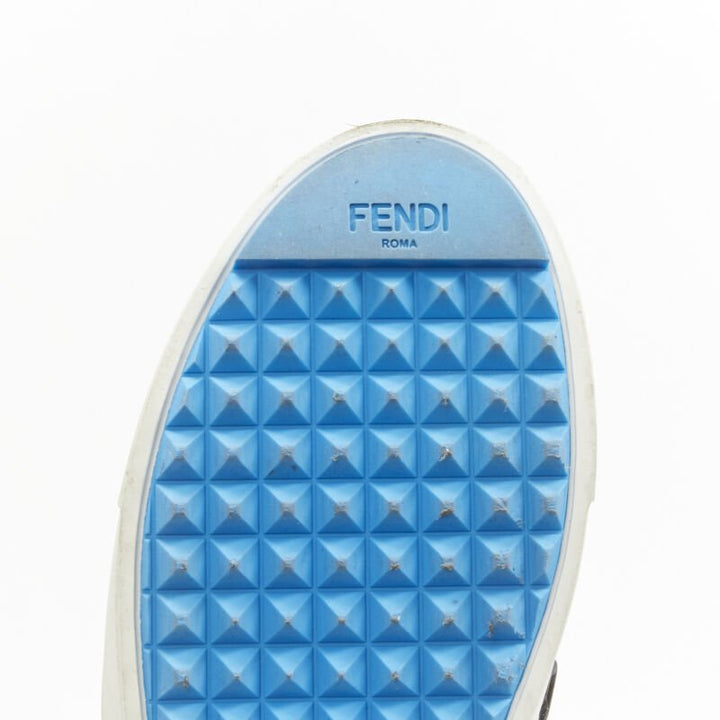 FENDI Karl Loves studded Karlito white leather skate sneakers EU36.5