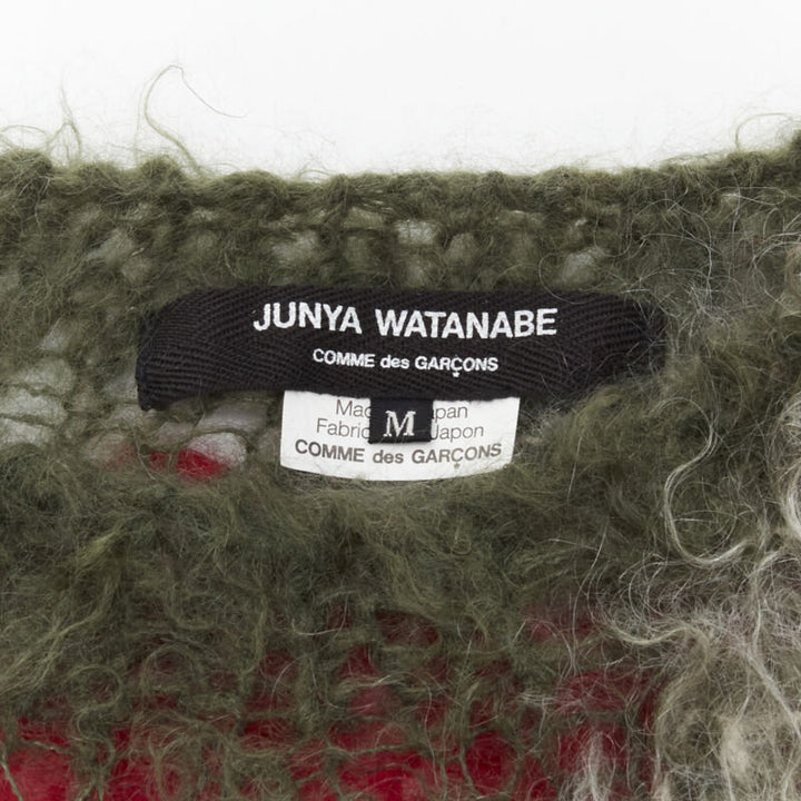 JUNYA WATANABE 2006 Runway punk loose knit wool distressed punk sweater M