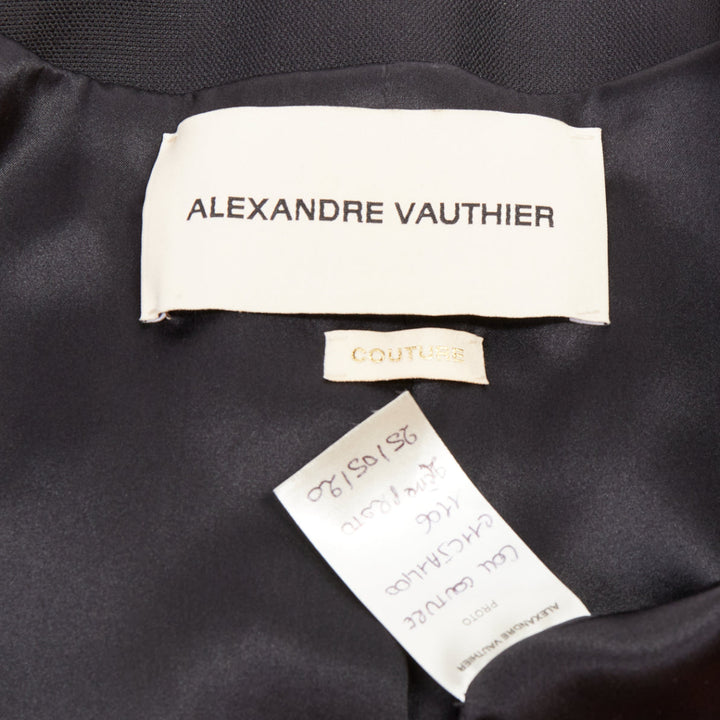 ALEXANDRE VAUTHIER COUTURE AW2020 Runway black open cummerband cropped jacket