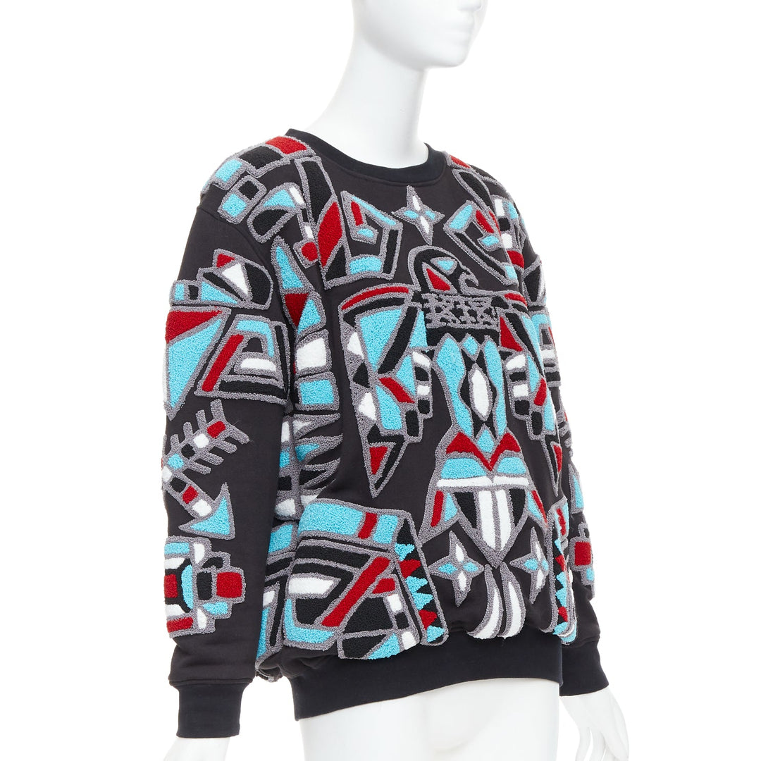 KTZ Metallic Eagle graphic tufted geometric pattern pullover