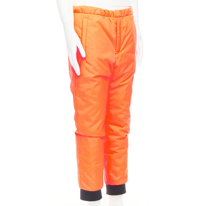 PRADA 2018 Linea Rossa SPG52M Primaloft Coral neon orange insulated pants M