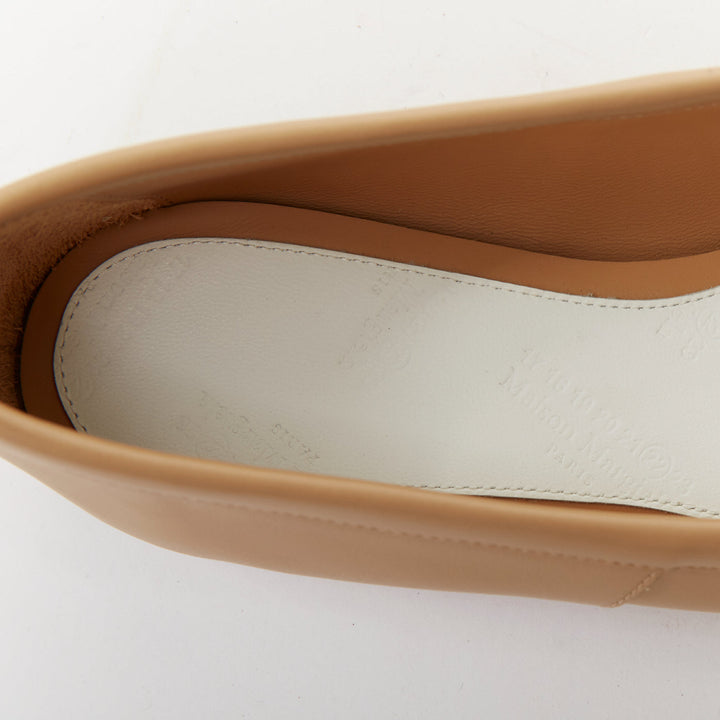 MAISON MARGIELA Tabi  nude soft nappa leather split toe ballet flats EU37.5