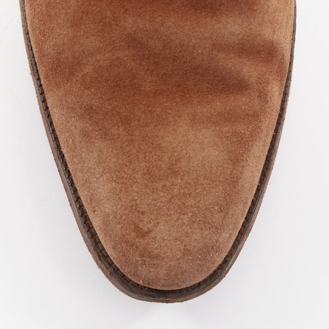 CROCKETT & JONES Chelsea tan brown repello suede ankle boots UK6.5 EU40.5