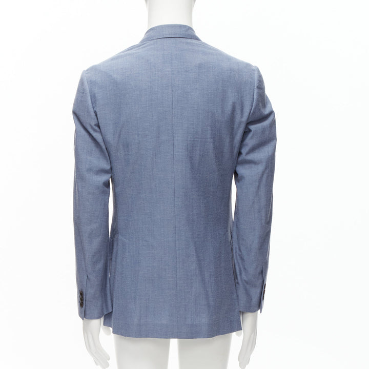 Male mannequin wearing Kingsman Blue Wool Men Blazers in Size EU50 | Available at JHROP