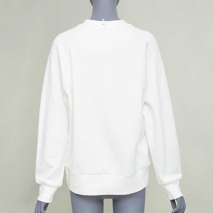 MONCLER GRENOBLE Maglia Girocollo white padded face ski goggle sweatshirt S