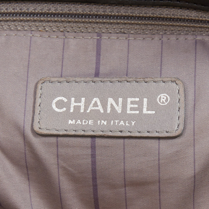 CHANEL Soft Squares Origami black leather silver CC logo chain shoulder flap bag