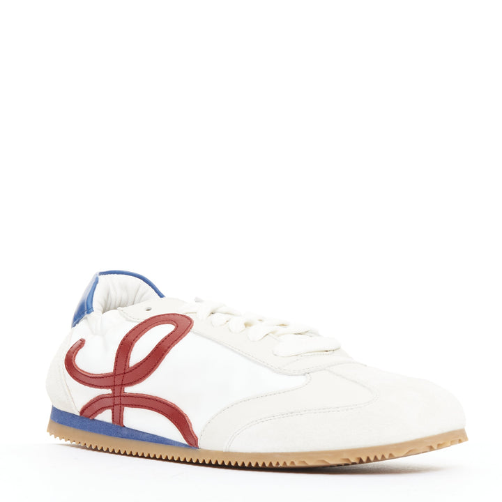 LOEWE Ballet Runner 2.0 red blue leather gumsole tennis flat sneakers EU38