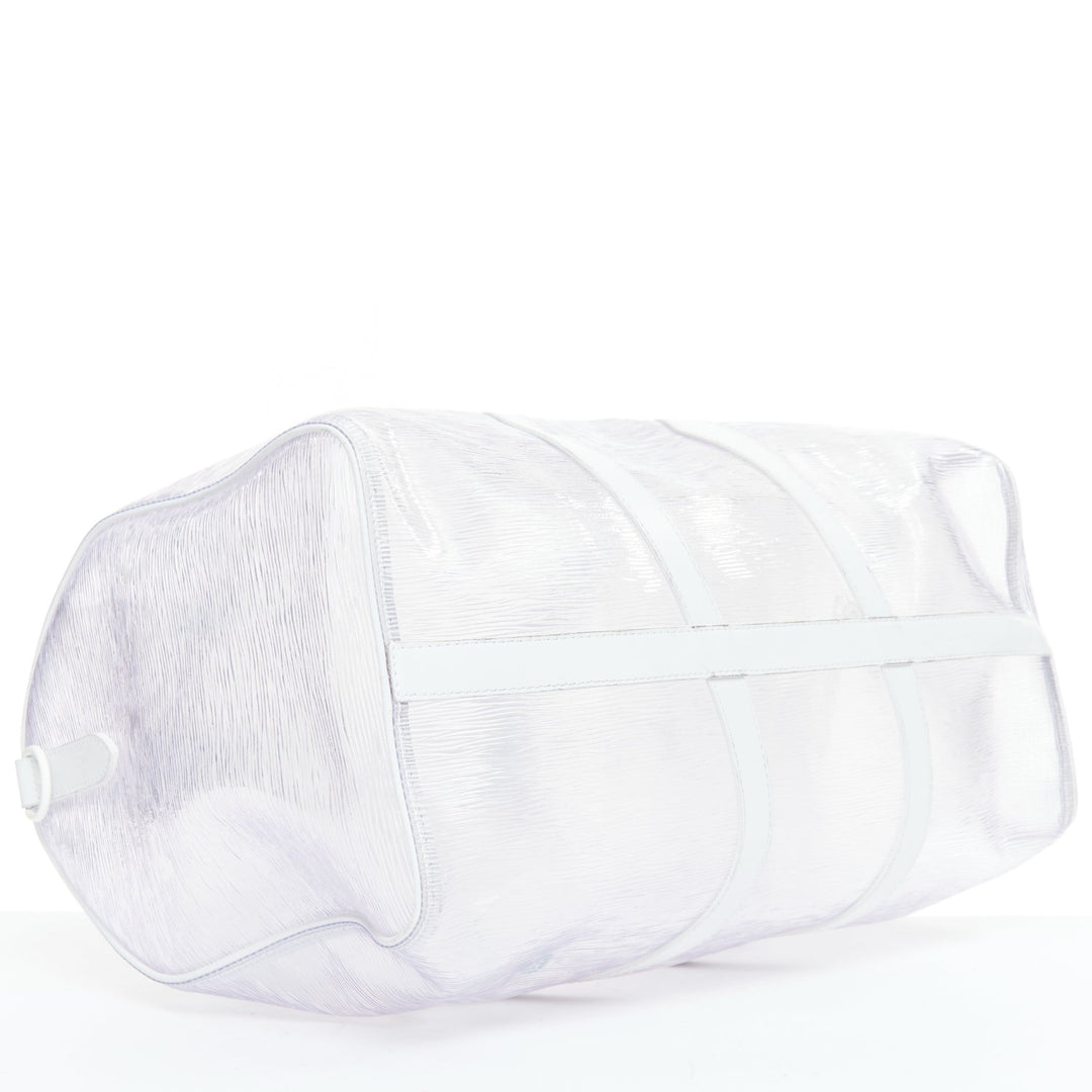 LOUIS VUITTON Virgil Abloh 2019 Keepall Bandouliere 50 white epi PVC travel bag