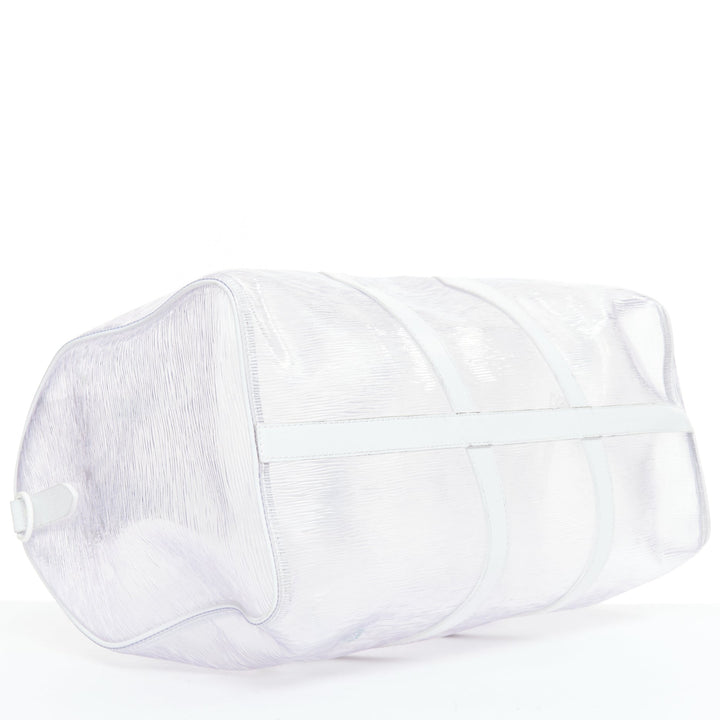 LOUIS VUITTON Virgil Abloh 2019 Keepall Bandouliere 50 white epi PVC travel bag