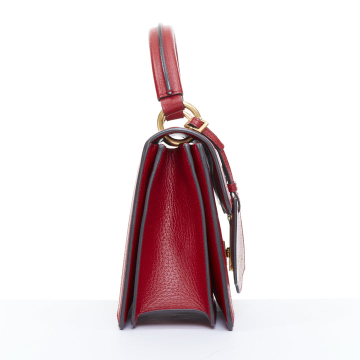 GUCCI 2017 Queen Margaret small GG supreme canvas leather top handle bag
