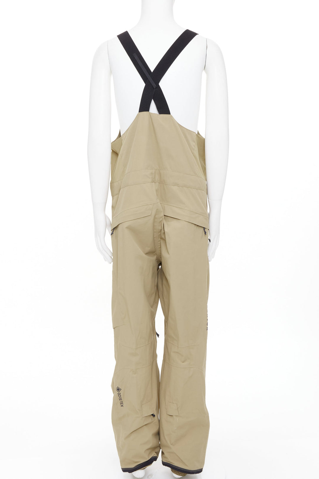 BURTON AK Freebird GORE-TEX 3L Stretch beige nylon snowboard bib pants L