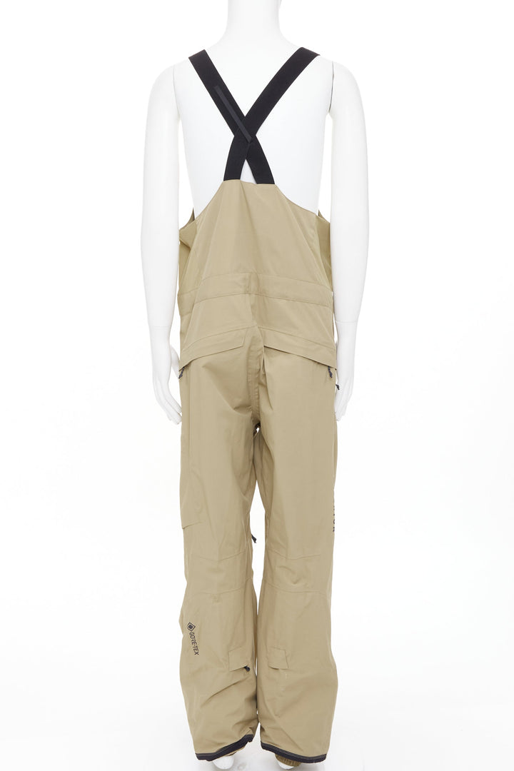 BURTON AK Freebird GORE-TEX 3L Stretch beige nylon snowboard bib pants L