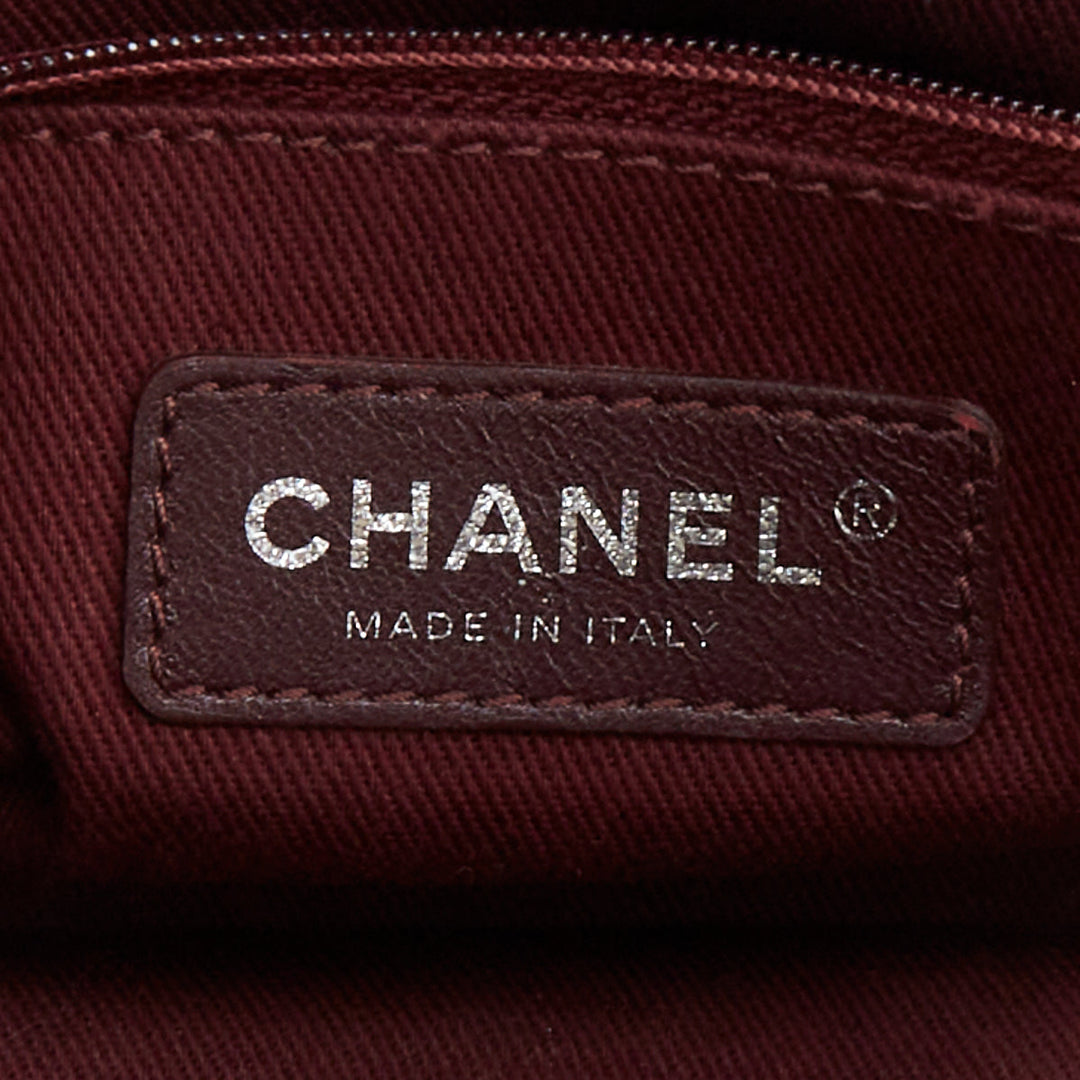 CHANEL Small Casual Riviera Zip black leather ruthenium CC chain shoulder bag