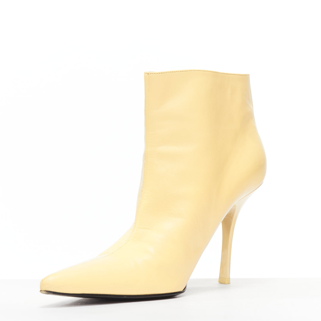 Female mannequin wearing Celine by Phoebe Philo Nude Leather Women Boots in Size EU38 | Available at JHROP