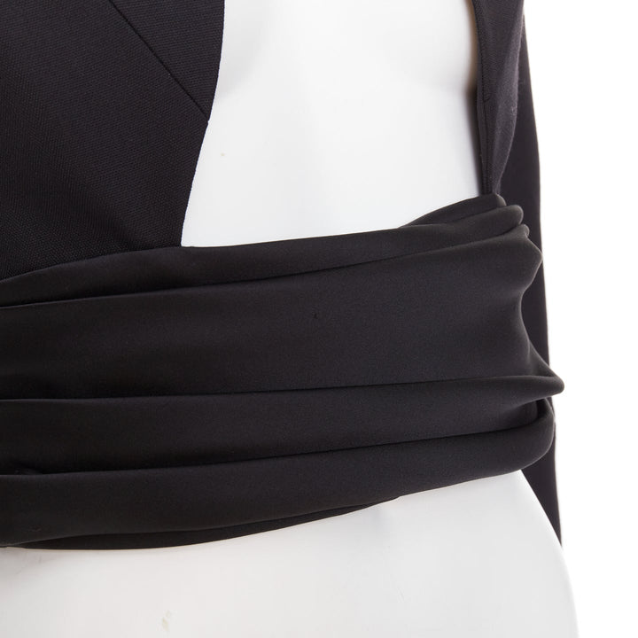 ALEXANDRE VAUTHIER COUTURE AW2020 Runway black open cummerband cropped jacket