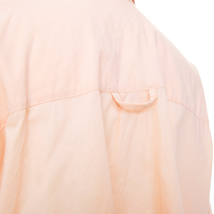 ACNE STUDIOS 2023 Shirt Logo Embroidery peach cotton cropped shirt FR34 XS