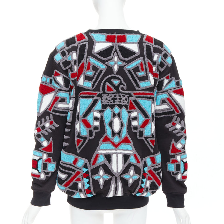 KTZ Metallic Eagle graphic tufted geometric pattern pullover