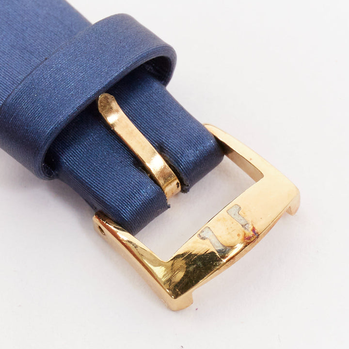 OMEGA Vintage diamond ruby blue satin cocktail watch