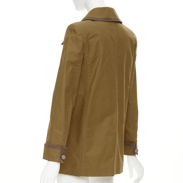 CHANEL 20C Runway multipocket bronze cotton safari jacket FR42 L