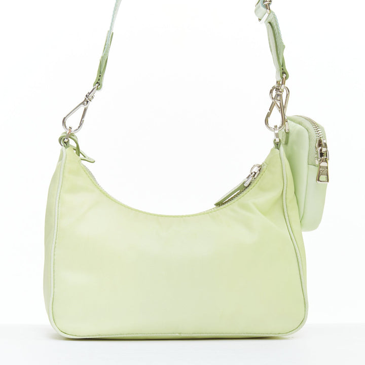 PRADA Re-edition 2005 Re-nylon Trio mint green nylon crossbody bag