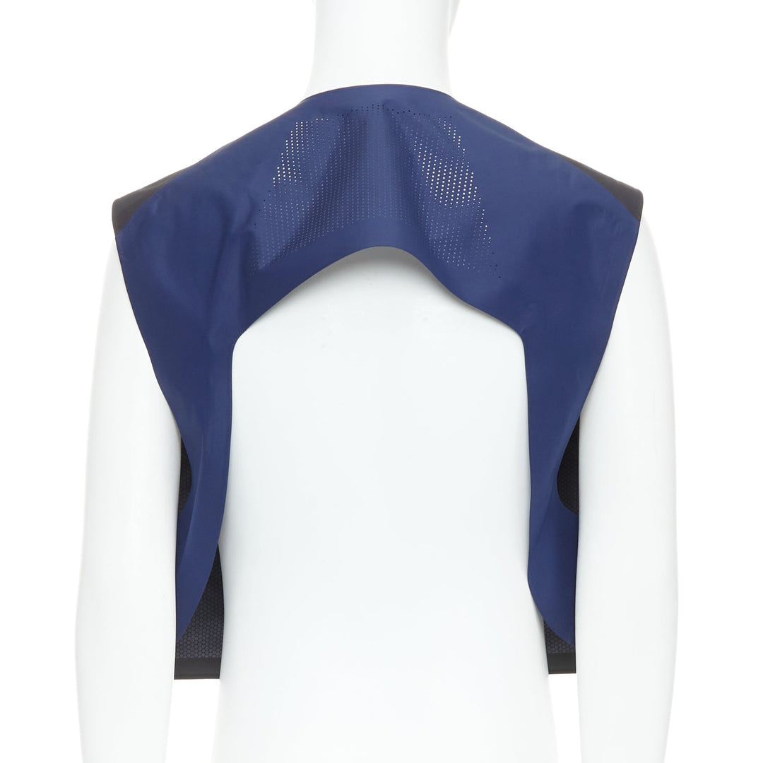PRADA Linea Rossa SGB592 Extreme Tex navy utility pocket cropped vest M