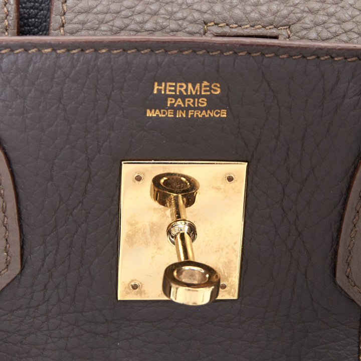 rare HERMES Jean Paul Gaultier Birkin 30 Club grey leather top handle bag