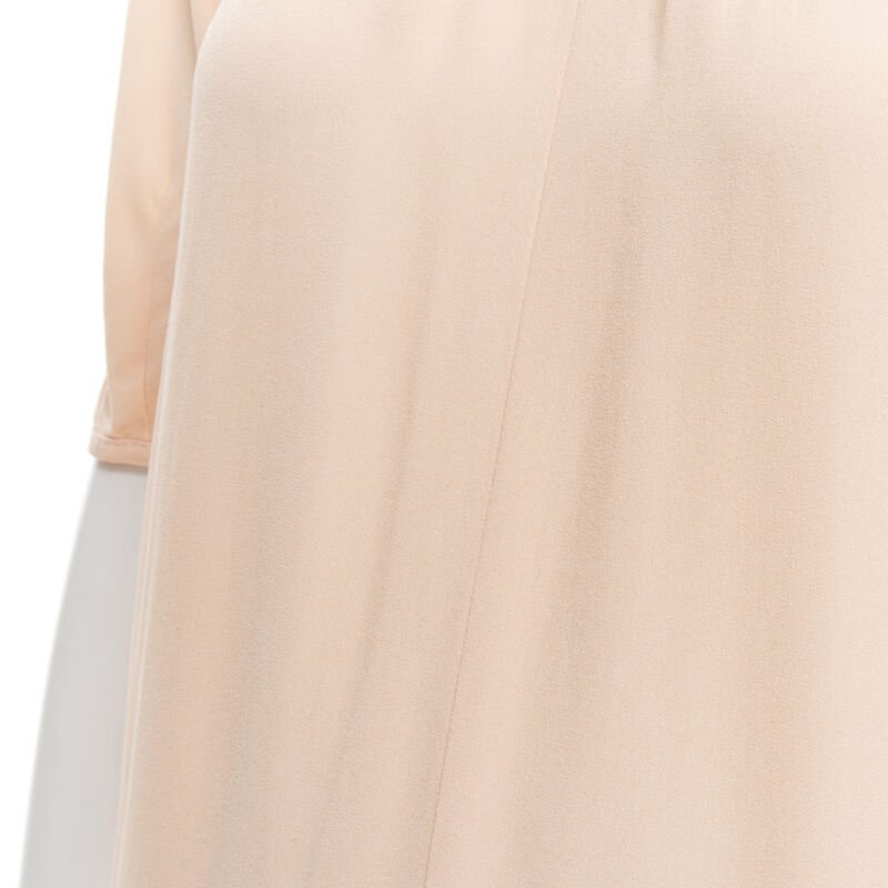 MARNI 2019 peach pleated collar round sleeve short sleeve midi dress IT36 XS