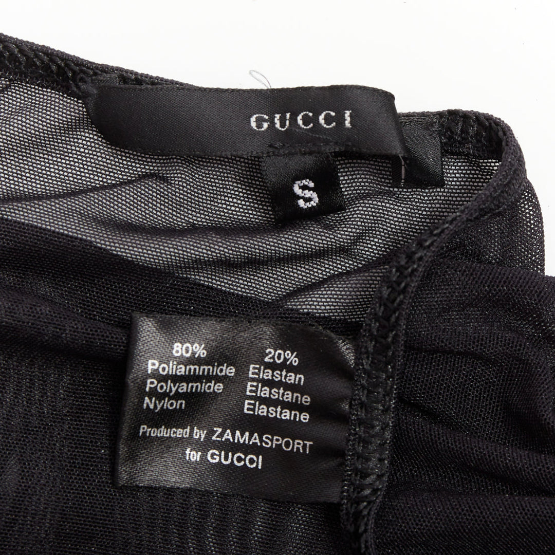 GUCCI Tom Ford Vintage crystal G logo sheer under bottom pants S