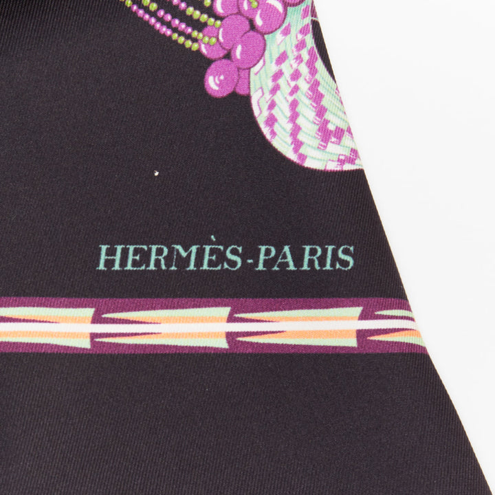 HERMES  silk Brazil Laurence Bourthoumieux bird of paradise Maxi Twilly scarf