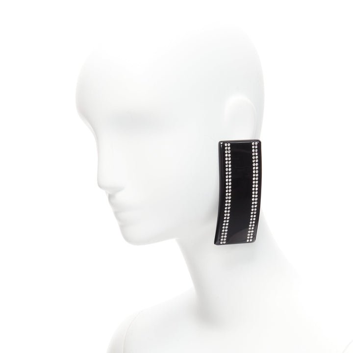 Female mannequin wearing Balenciaga by Demna Pink Acrylic Women Jewelry Earring in Size  | Available at JHROP