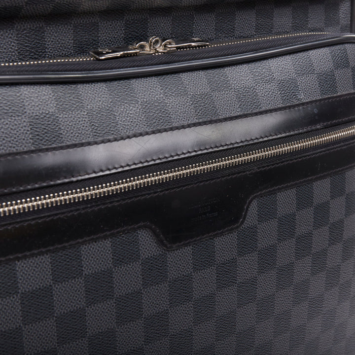 LOUIS VUITTON Damier Graphite Pegase Legere 55 black grey canvas luggage