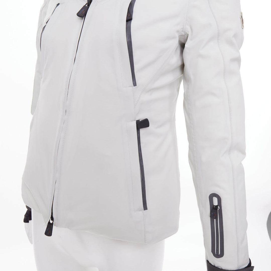 MONCLER GRENOBLE Reidberger Giubbotto grey down puffer ski jacket Sz 0 XS