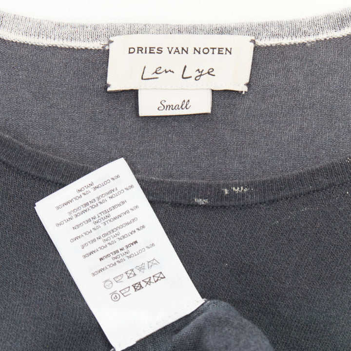 DRIES VAN NOTEN 2021 Len Lye  Runway multicolor  shoulder pad tshirt dress S