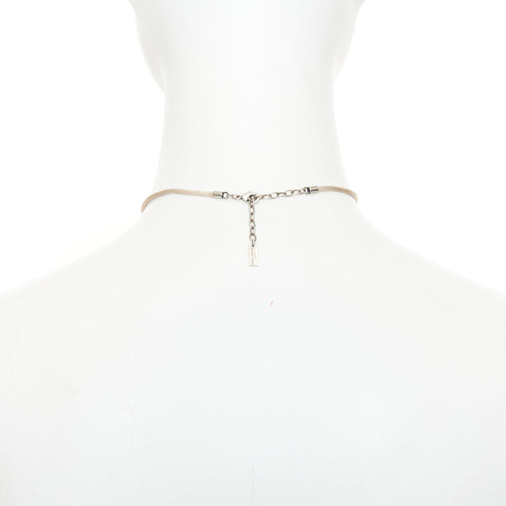 SAINT LAURENT Bridal Petite Fleur Carnation ivory frayed petal choker necklace