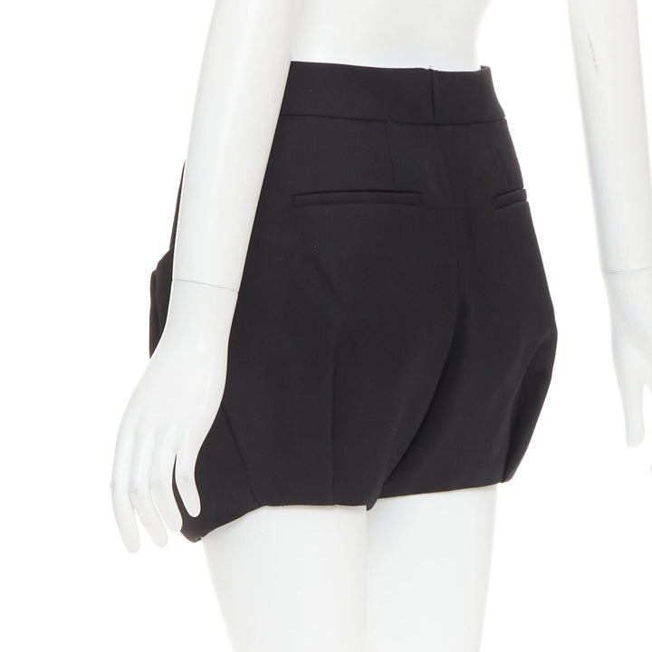 ALEXANDRE VAUTHIER COUTURE AW2019 Runway black darted pocket balloon shorts