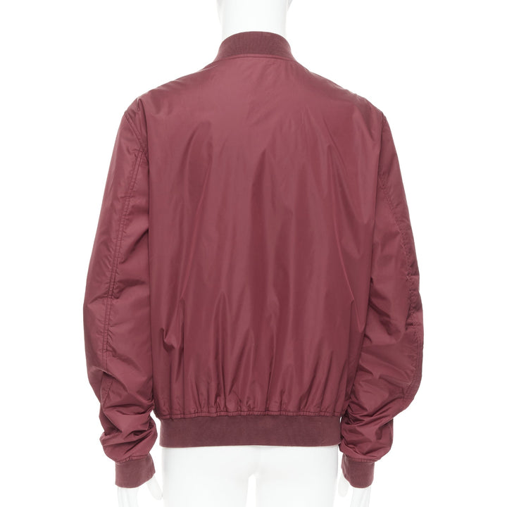 GUCCI 2015 Reversible  burgundy nylon GG monogram zip bomber IT54 XXL