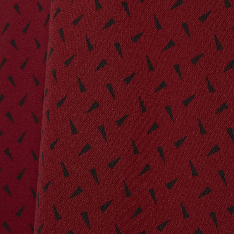 SAINT LAURENT 2018 100% silk red black print western casual shirt EU38 S