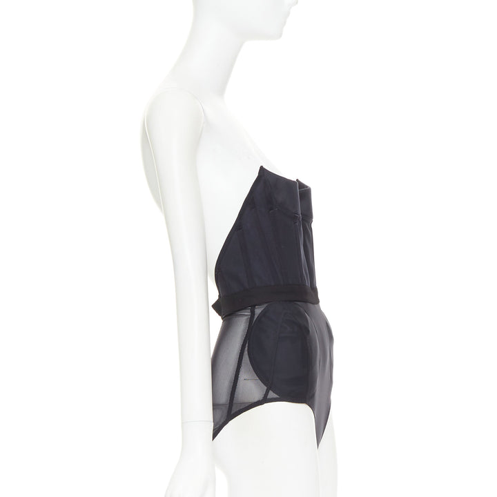 ALEXANDRE VAUTHIER angular bustline padded hip boned corset bodysuit