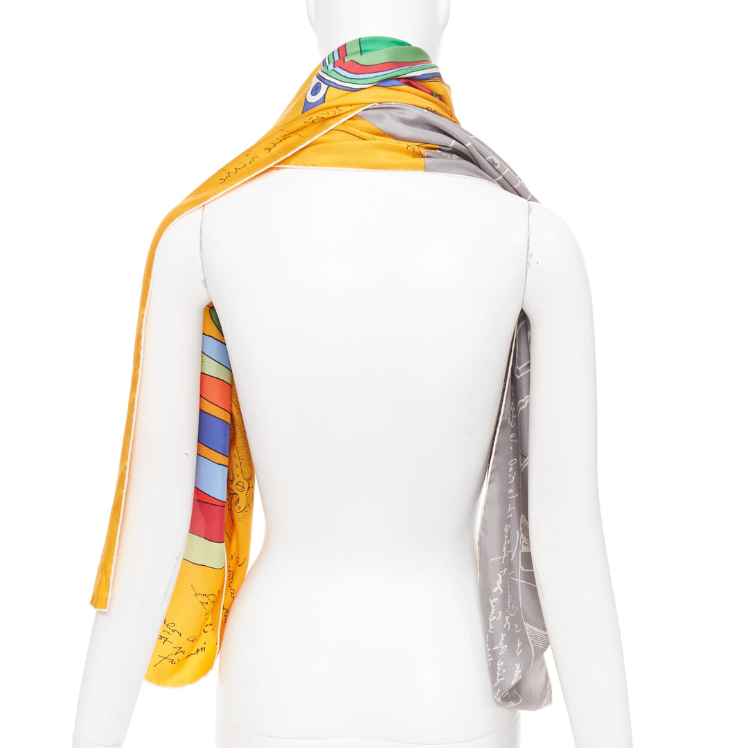 HERMES Della Cavalleria Favolosa 140 Virginie Jamin Split Pegasus silk scarf