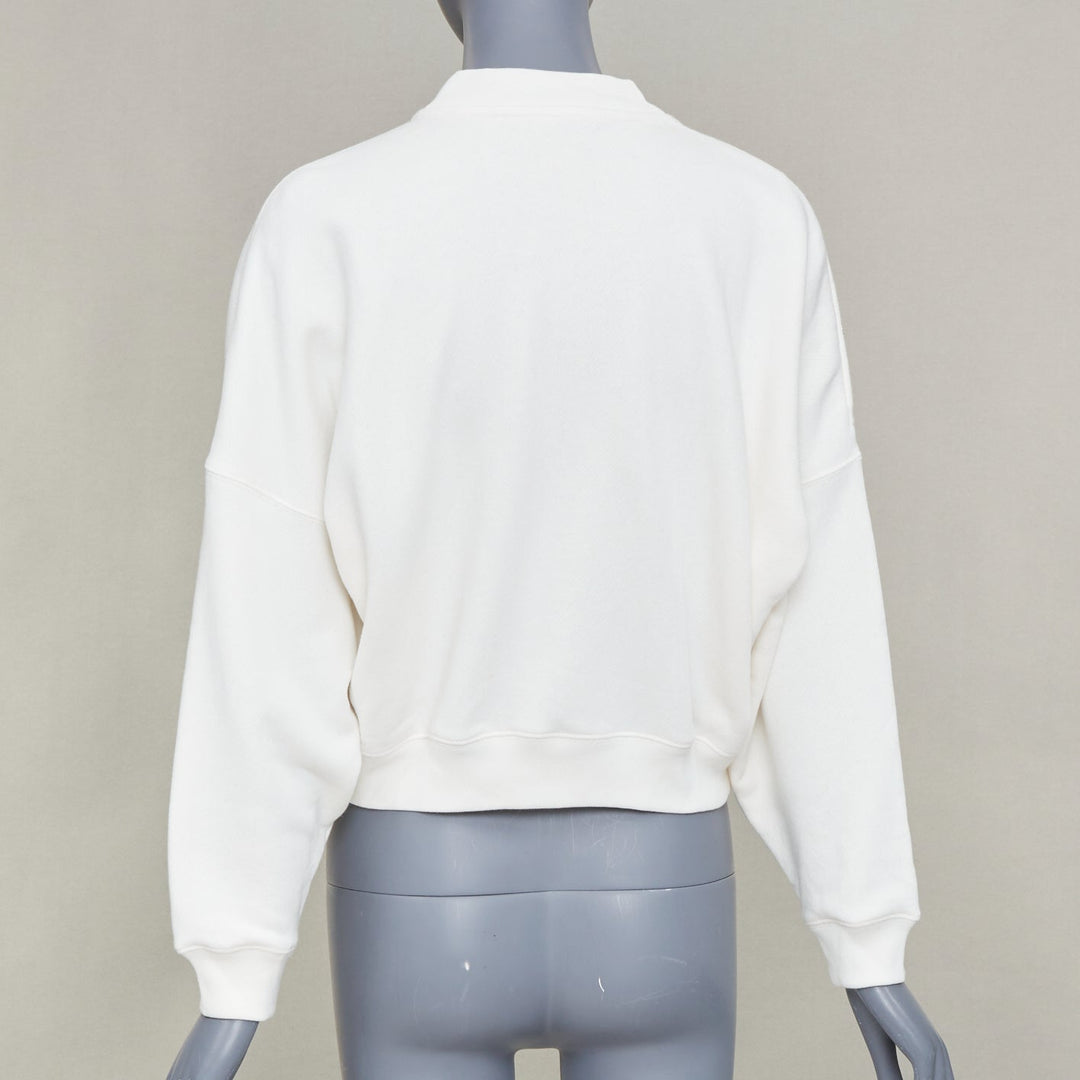 GUCCI 2022 Vintage Logo geometric graphic print zip shoulder sweatshirt IT40 S