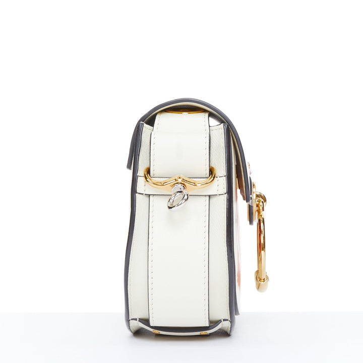 rare CHLOE 2019 Tess SMall Lunar New Year pig print white leather shoulder bag