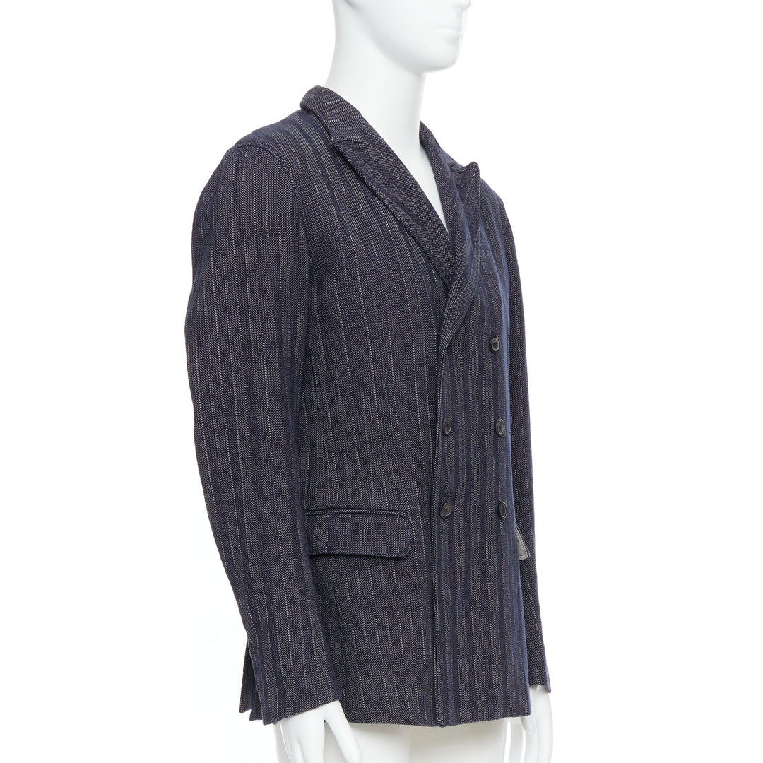 Male mannequin wearing Jil Sander Navy Cotton Men Blazers in Size IT48 | Available at JHROP