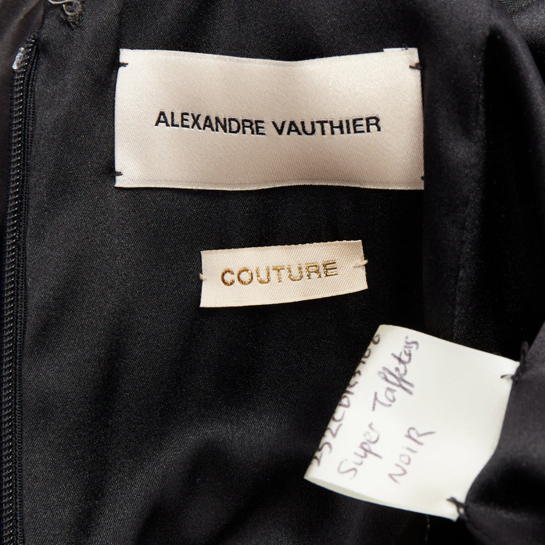 rare ALEXANDRE VAUTHIER COUTURE SS2025 Runway black volume taffeta trumpet gown