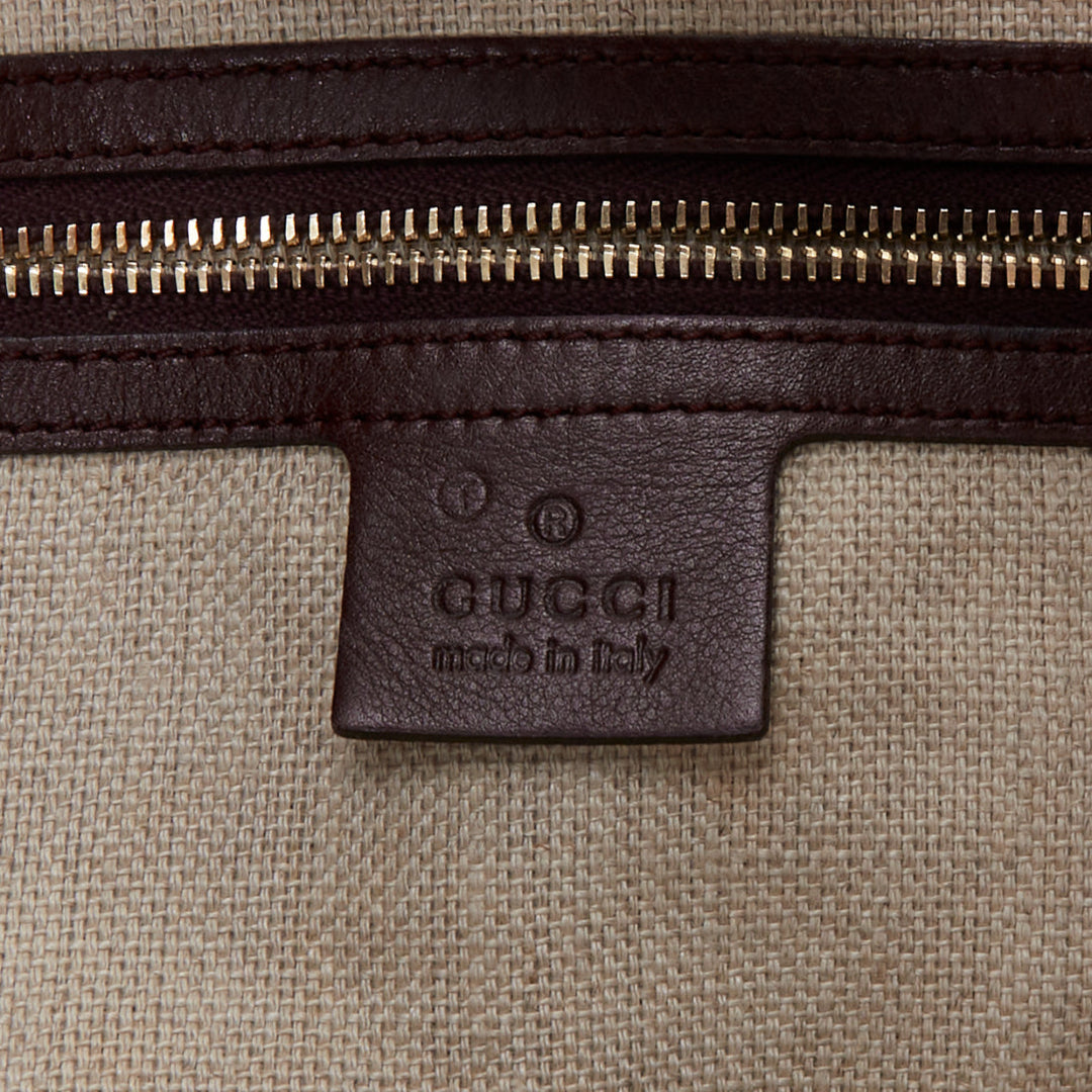 GUCCI Jackie Hobo dark red scaled leather bamboo horsebit crossbody satchel