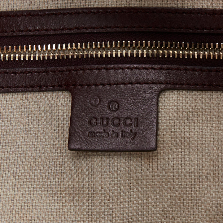 GUCCI Jackie Hobo dark red scaled leather bamboo horsebit crossbody satchel