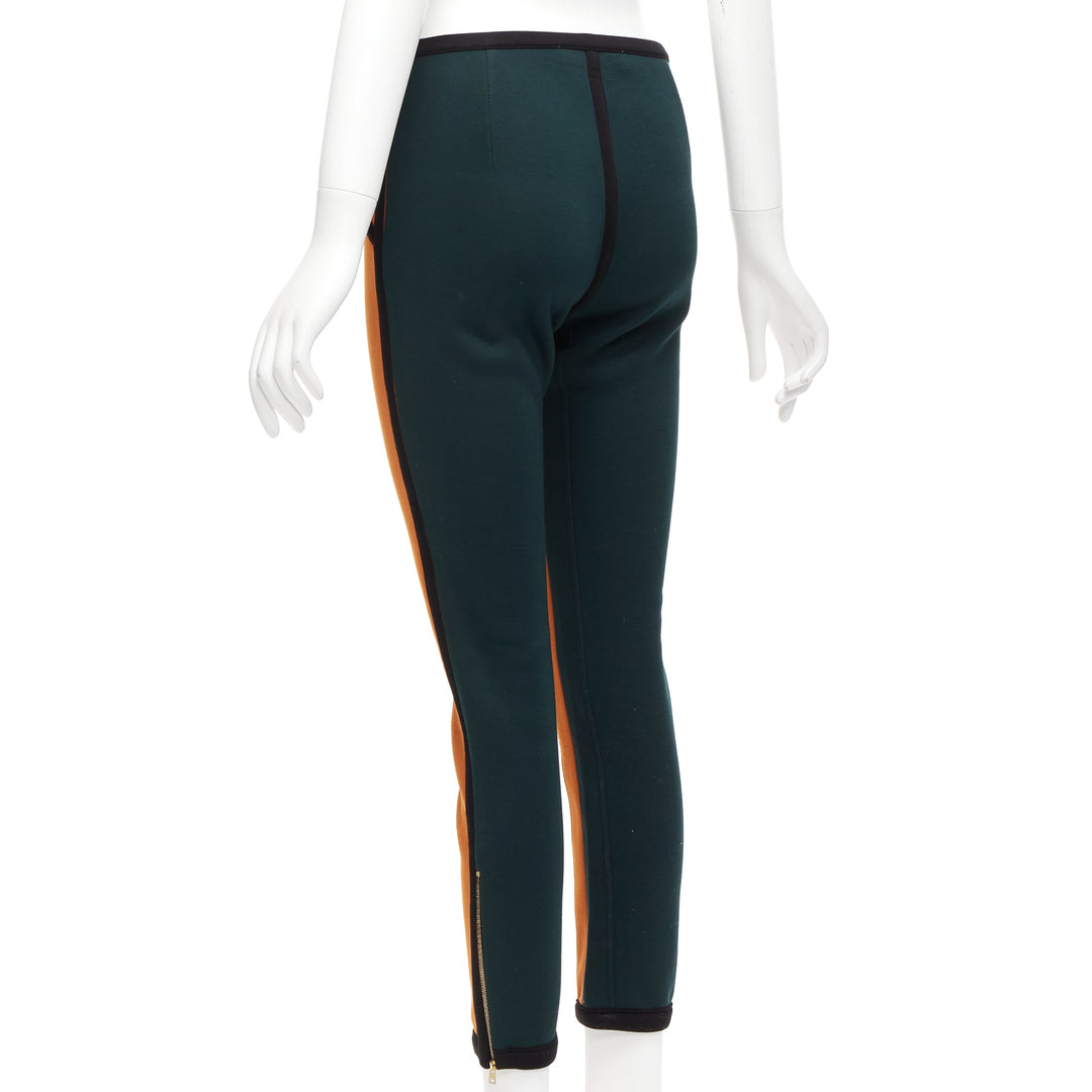 MARNI orange green colorblock black piping jogger pants IT38 XS