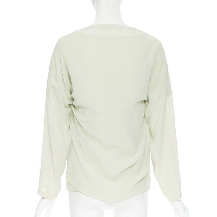 vintage COMME DES GARCONS 1990 mint green double layered long sleeve top M