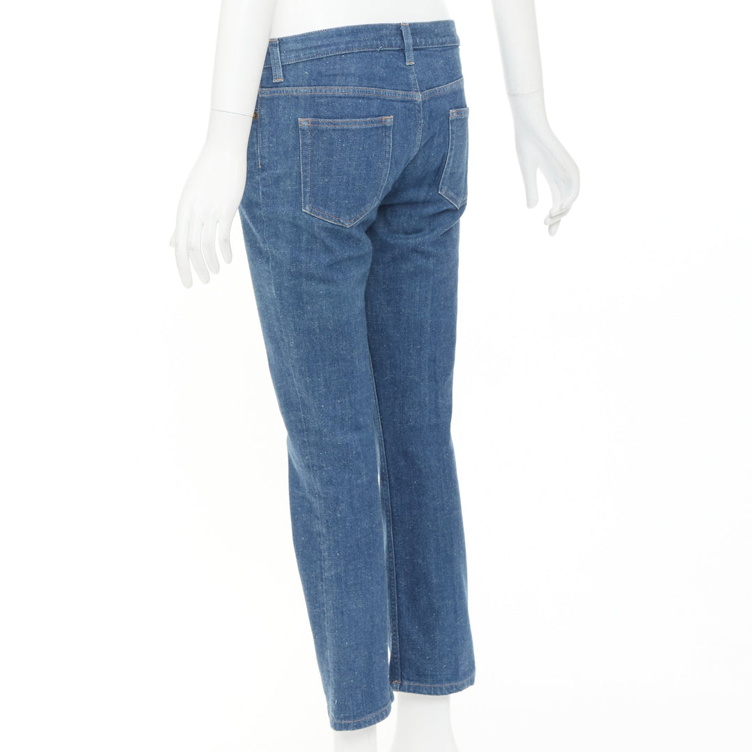 OLD CELINE 2011 Phoebe Philo  Triomphe button mid waist cropped leg jeans FR38 M