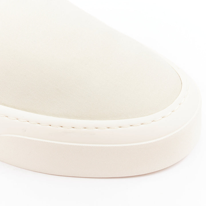 THE ROW Marie H light grey canvas classic platform skate sneaker slip on EU38